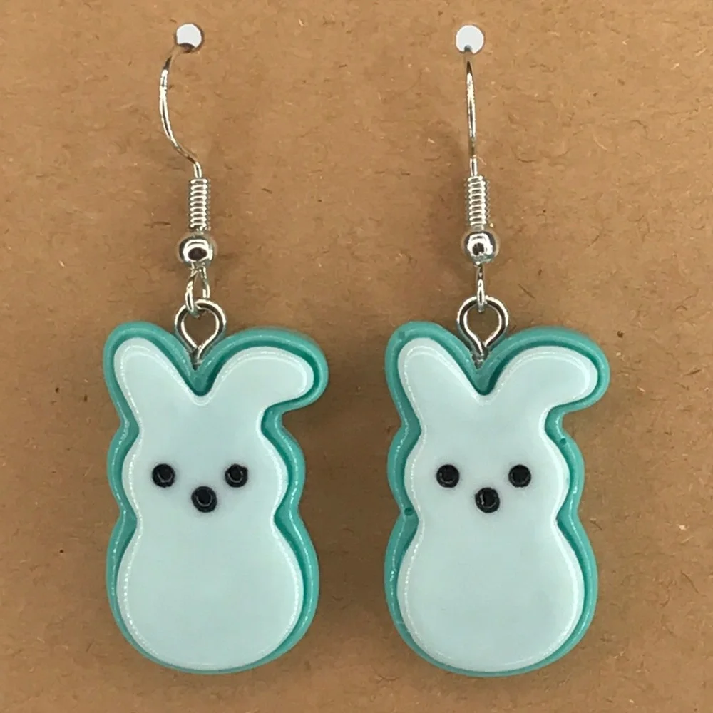Charming Peep Easter Bunny Earrings Fashion Jewelry